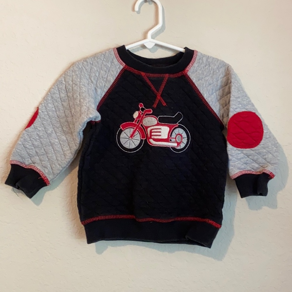 Little Me Motorcycle Sweater 3T-4T